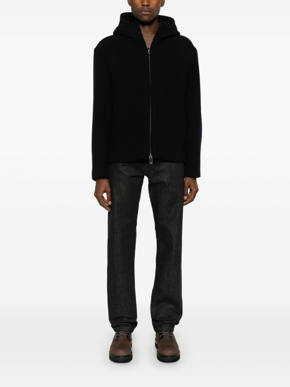 EMPORIO ARMANI - Wool Hooded Jacket Emporio Armani