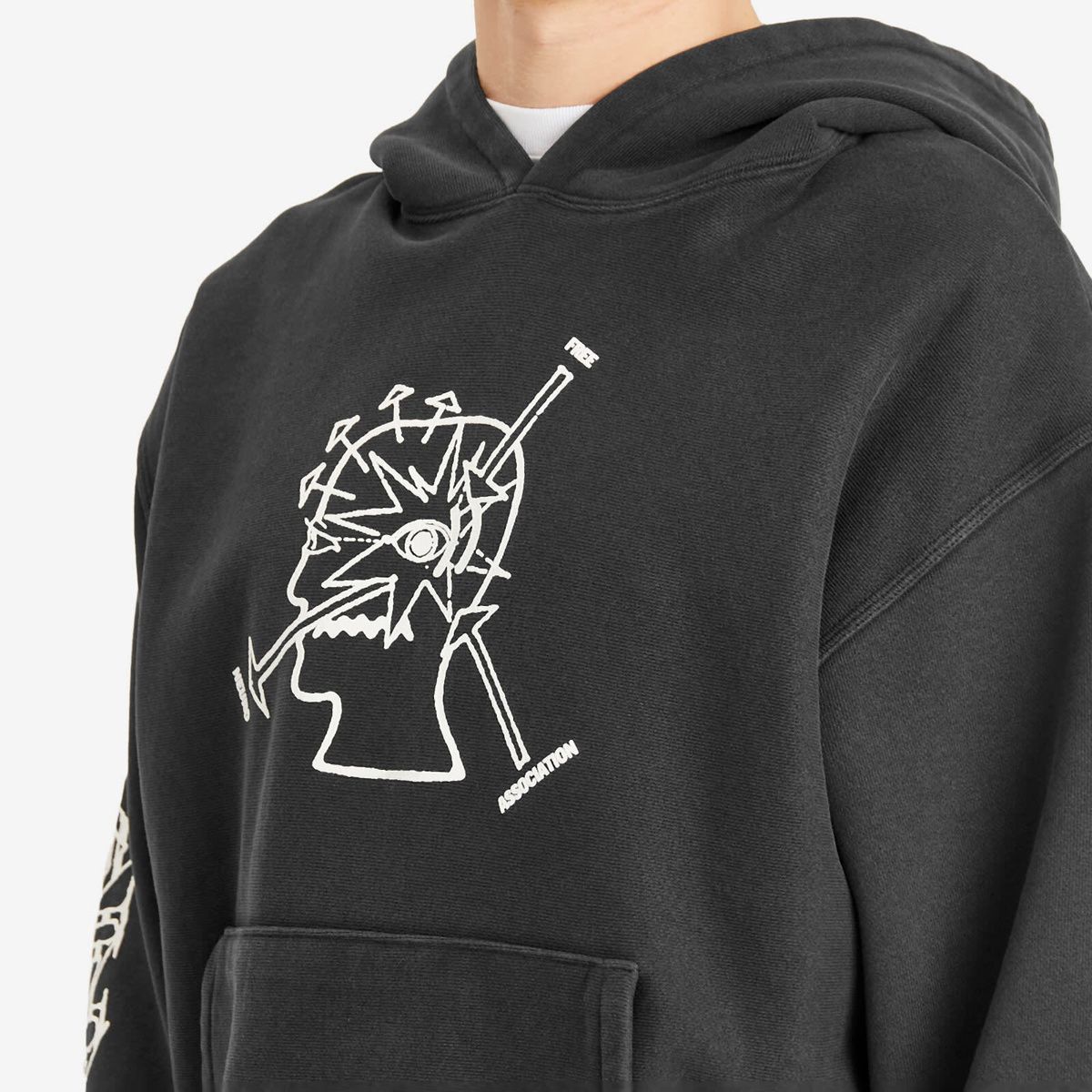 スウェット・トレーナー BRAIN DEAD FADED BLACK NEURO FREE ASSOCIATION SWEATSHIRT Neuro Free Association Hoodie - Washed Black – Brain Dead