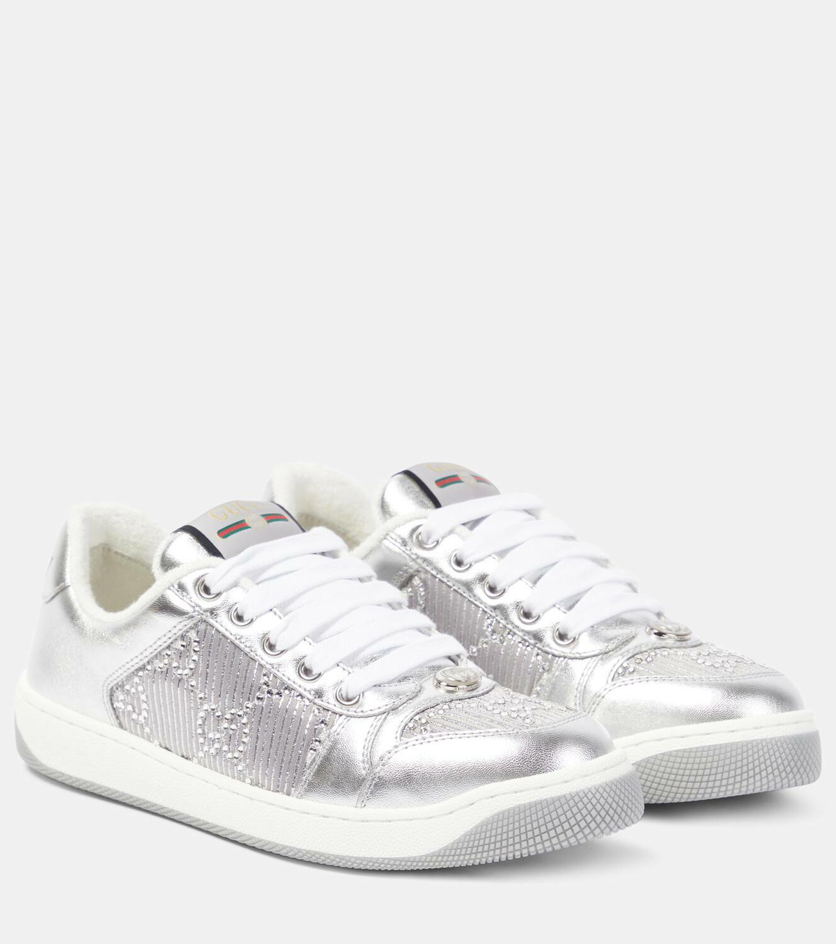 Gucci Screener GG metallic leather sneakers Gucci