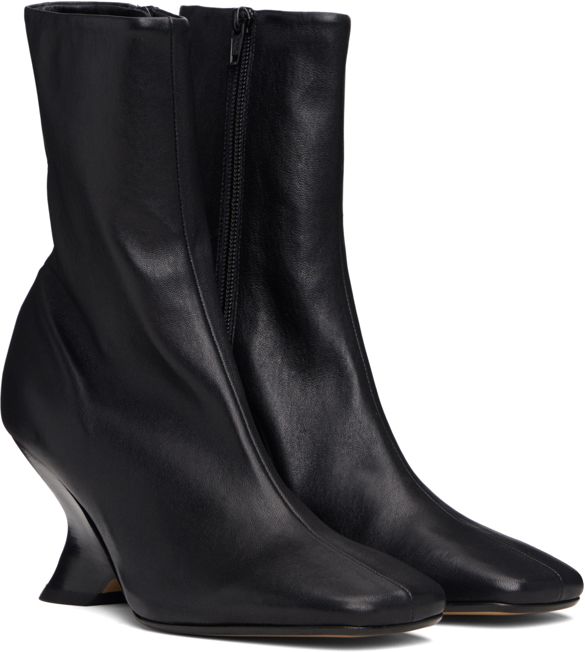 Dries Van Noten Black Heeled Ankle Boots