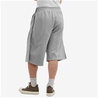 Y/Project Women's Snap Off Track Shorts in Light Grey Check