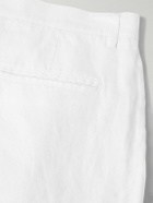 Massimo Alba - Cliff Straight-Leg Pleated Linen Bermuda Shorts - White
