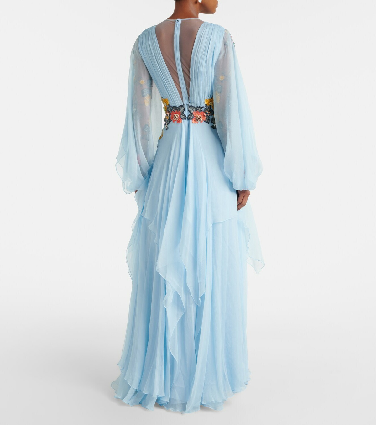 Costarellos Floral silk gown