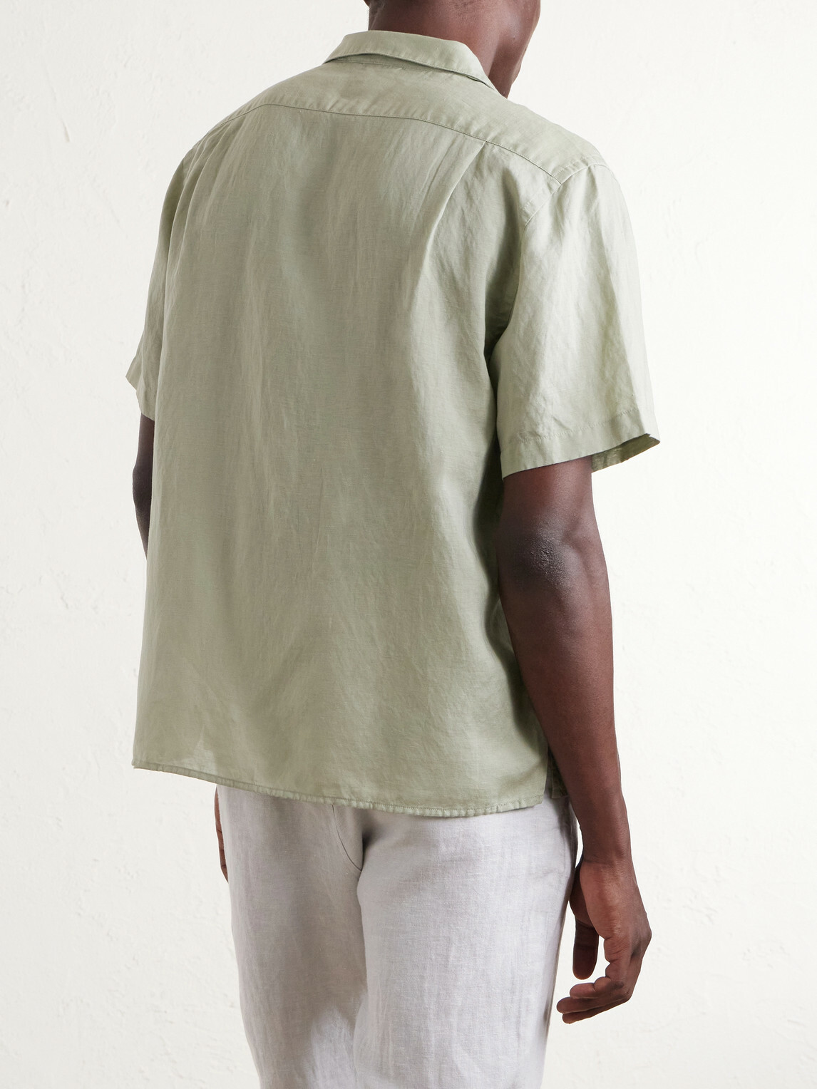 Onia - Convertible-Collar Linen and Lyocell-Blend Shirt - Green