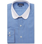 Polo Ralph Lauren - Slim-Fit Penny-Collar Striped Cotton Shirt - Blue