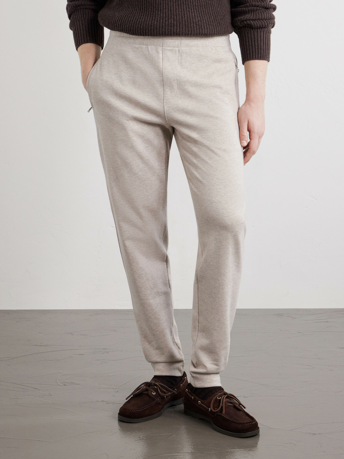Orlebar Brown - Struma Tapered Cotton-Blend Jersey Sweatpants - Neutrals
