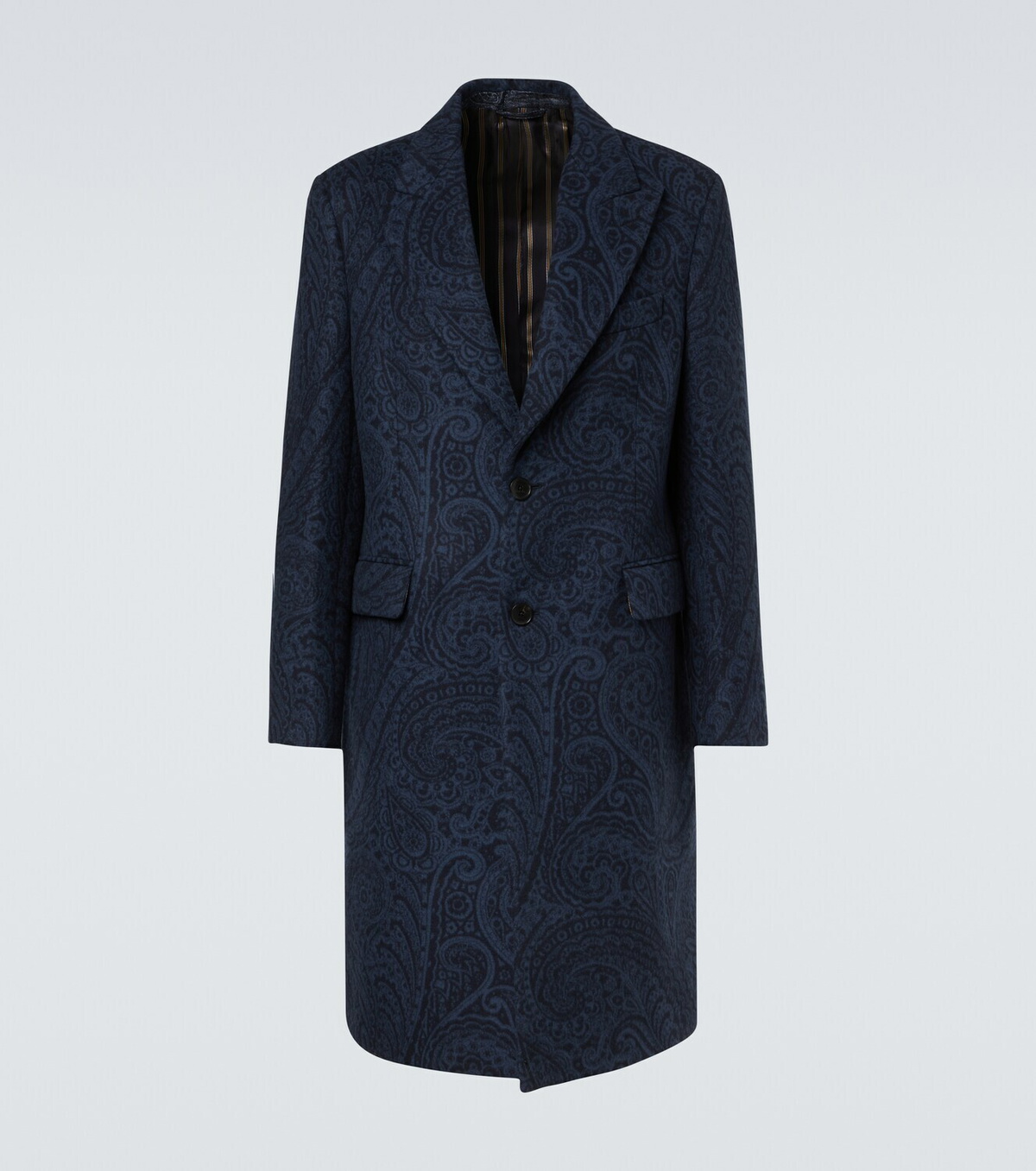 Etro Paisley wool and cashmere jacquard coat