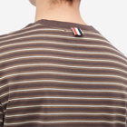 Thom Browne Men's Stripe T-Shirt in Dark Brown