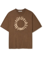 Acne Studios - Logo-Embroidered Cotton-Jersey T-Shirt - Brown