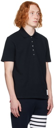 Thom Browne Navy Stripe Trim Polo