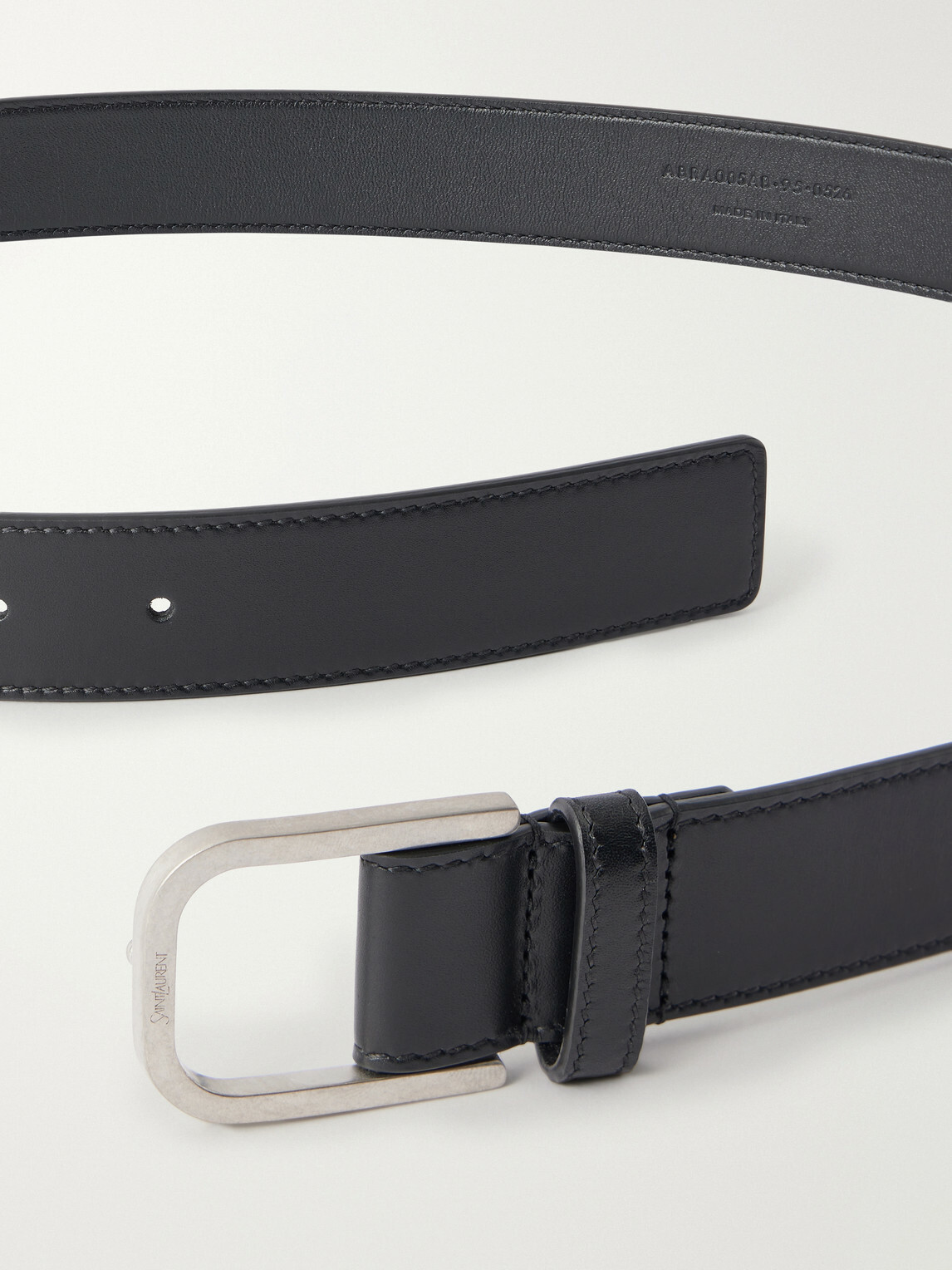 SAINT LAURENT - Leather Belt - Black