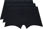 SKIMS Three-Pack Black SKIMS Stretch 3 Boxer Briefs