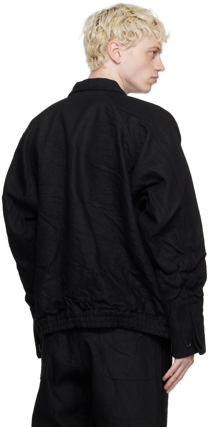 Jan-Jan Van Essche Black O-Project Loop Denim Jacket