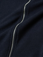 John Smedley - 16.Singular Merino Wool Zip-Up Cardigan - Blue