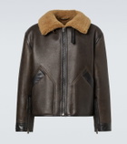 Lemaire Shearling-lined leather jacket