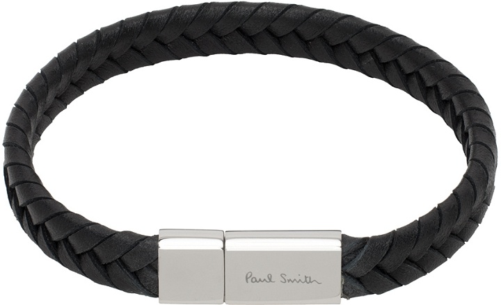 Photo: Paul Smith Black Braided Leather Bracelet