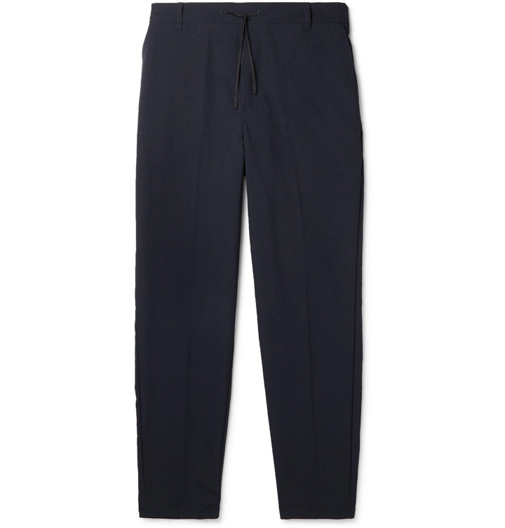 Photo: Maison Kitsuné - Tapered Nylon Drawstring Trousers - Blue