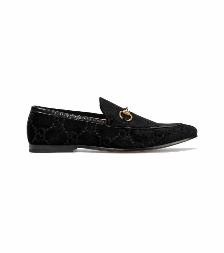 Photo: Gucci - Jordaan GG velvet loafers
