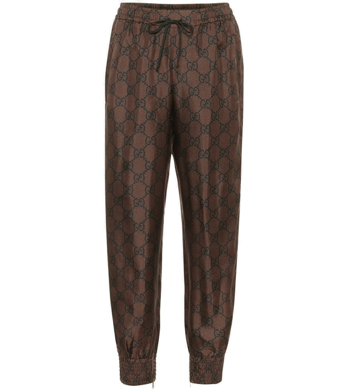 GG Supreme Printed Silk Sweatpants in Pink - Gucci