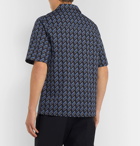McQ Alexander McQueen - Camp-Collar Logo-Print Cotton-Poplin Shirt - Black