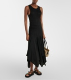 Loewe Paula's Ibiza pointelle cotton jersey maxi dress