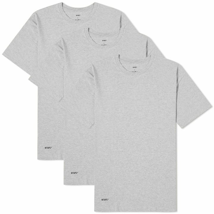 Photo: WTAPS Men's 01 Skivvies 3-Pack T-Shirt in Grey