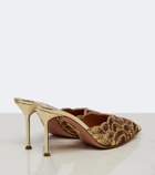 Aquazzura Ce Soir embellished leather mules