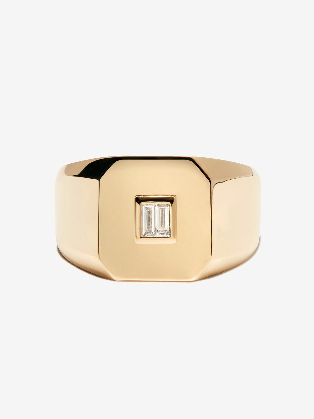 SHAY 18K Yellow Gold Diamond Signet Ring
