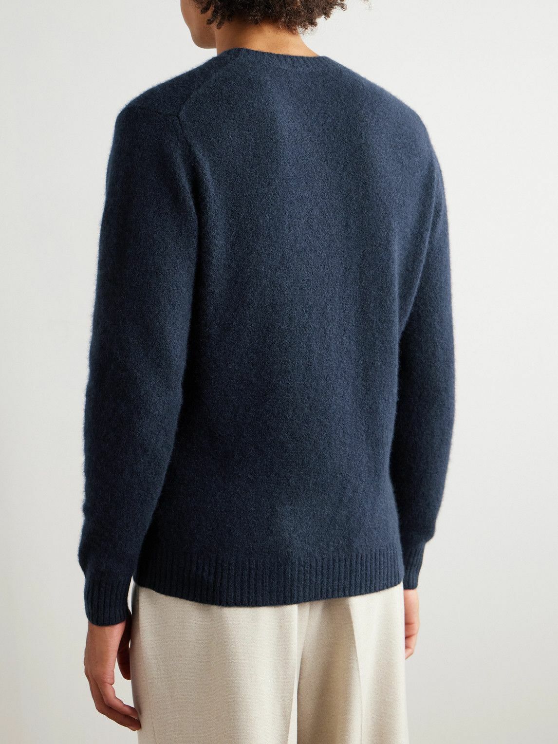 Thom Sweeney - Brushed Cashmere-Blend Sweater - Blue