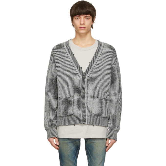 Photo: John Elliott Grey Merino Wool Structure Cardigan