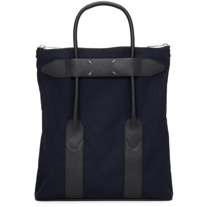 Photo: Maison Margiela Navy Medium Flexy Shopper Tote