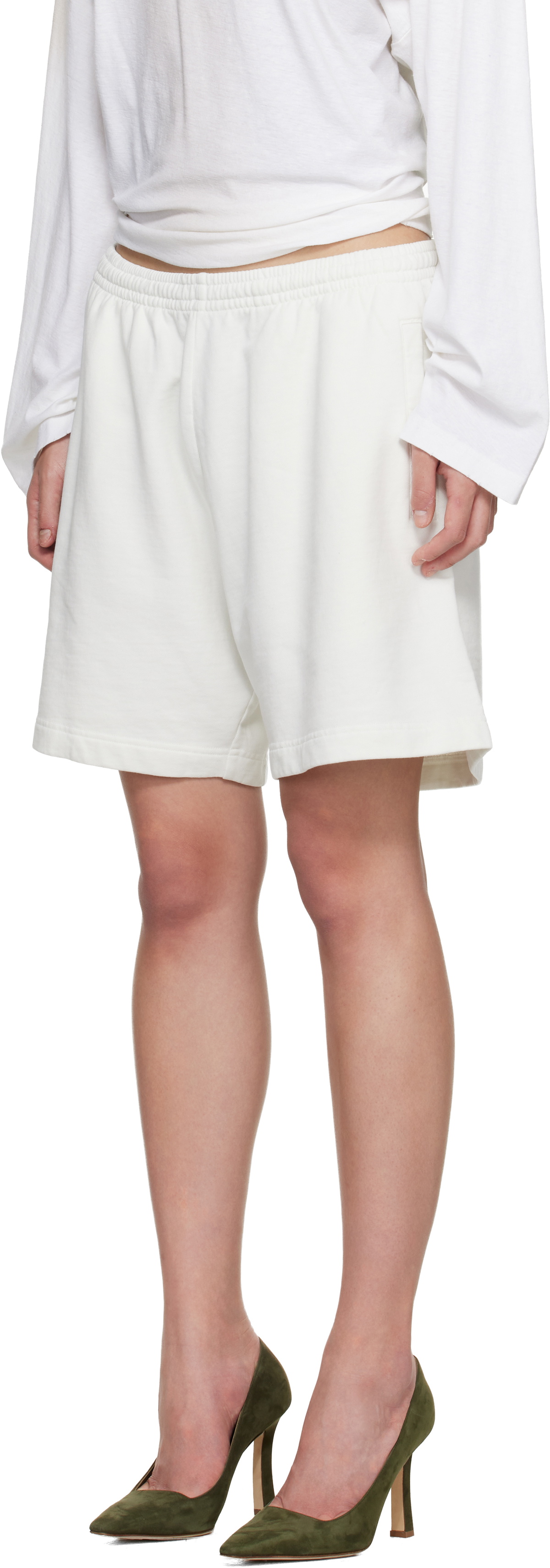 Acne Studios White Cotton Shorts