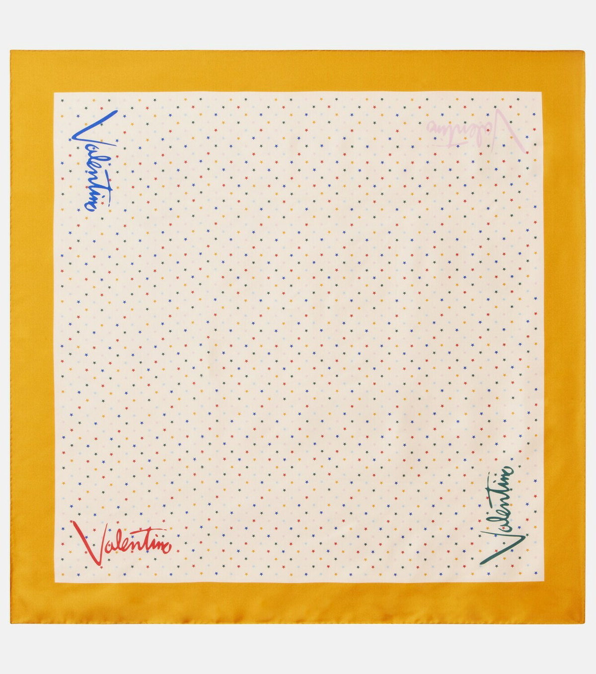 Valentino Polka-dot silk twill scarf