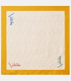 Valentino Polka-dot silk twill scarf