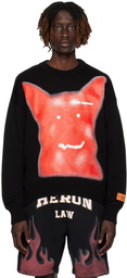 Heron Preston Black 'Beware Of Dog' Sweater