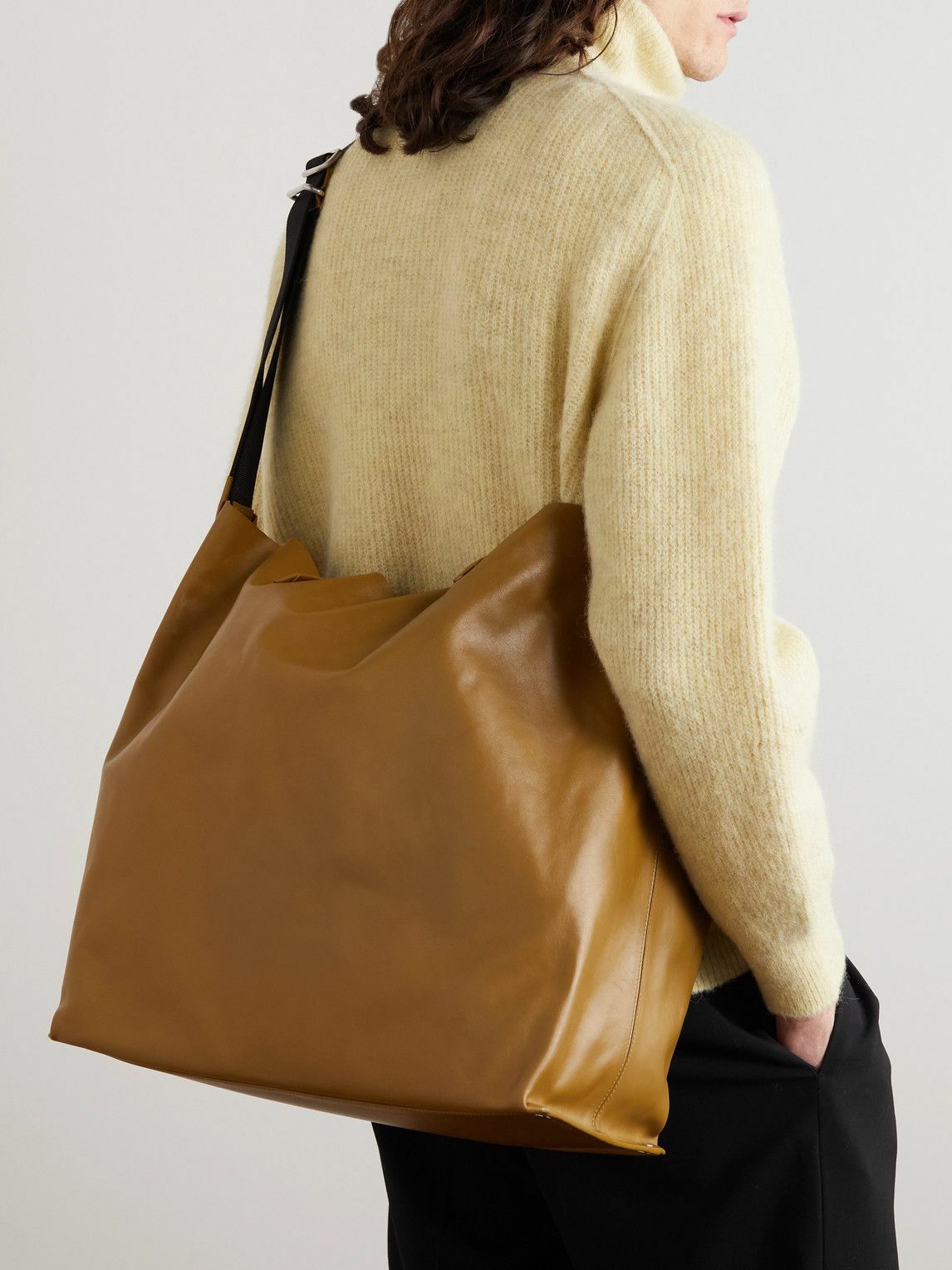◆◆VIP◆◆ Jil Sander SMOOTH LEATHER MEDIUM TOTE BAG Jil Sander Medium Leather Tote Bag | Black | FARFETCH