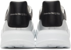 Alexander McQueen White & Silver Court Trainer Sneakers