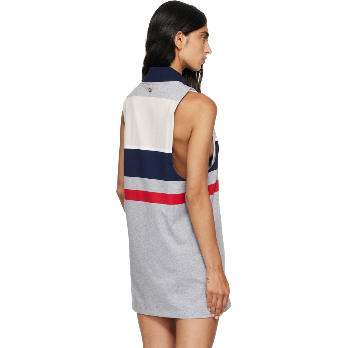 Versace Multicolor Striped Cotton-Jersey Minidress