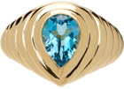 Yvonne Léon Gold & Topaz Poire Signet Ring