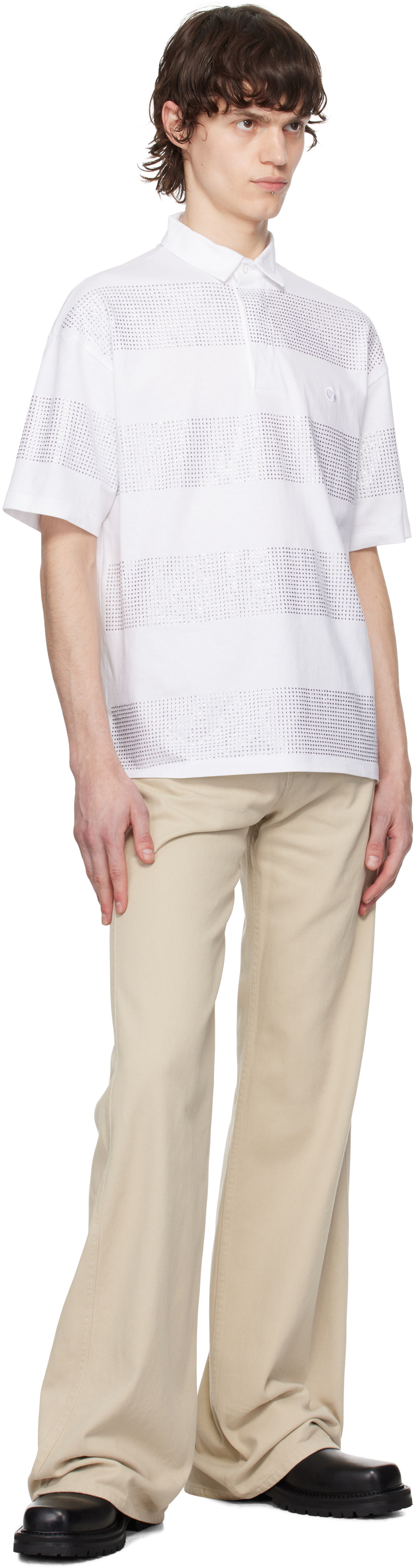 Coperni Beige Wide Leg Jeans