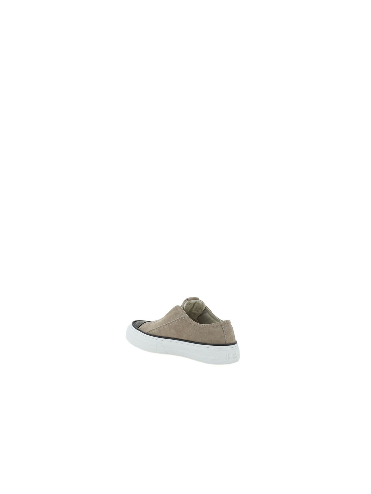 Brunello Cucinelli Beige Calf Leather Bos Taurus Low Top Sneakers main image 1