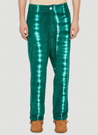 Grid Pants in Dark Green