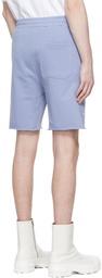 Helmut Lang Blue Cotton Shorts