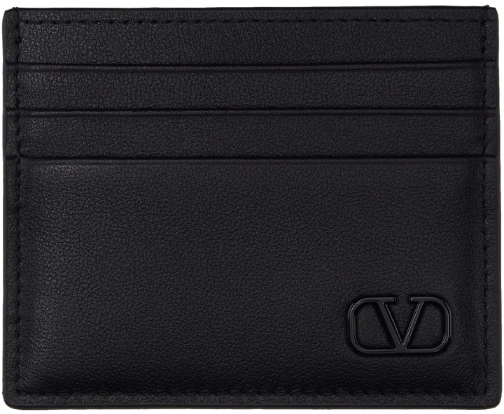 Photo: Valentino Garavani Black Mini VLogo Signature Card Holder