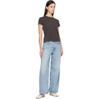 AGOLDE Brown Long Line Adine T-shirt