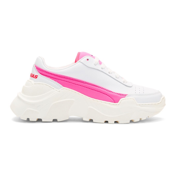 Photo: Joshua Sanders SSENSE Exclusive White and Pink Zenith Sneakers