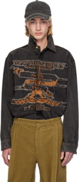Y/Project Black Paris' Best Patch Denim Shirt