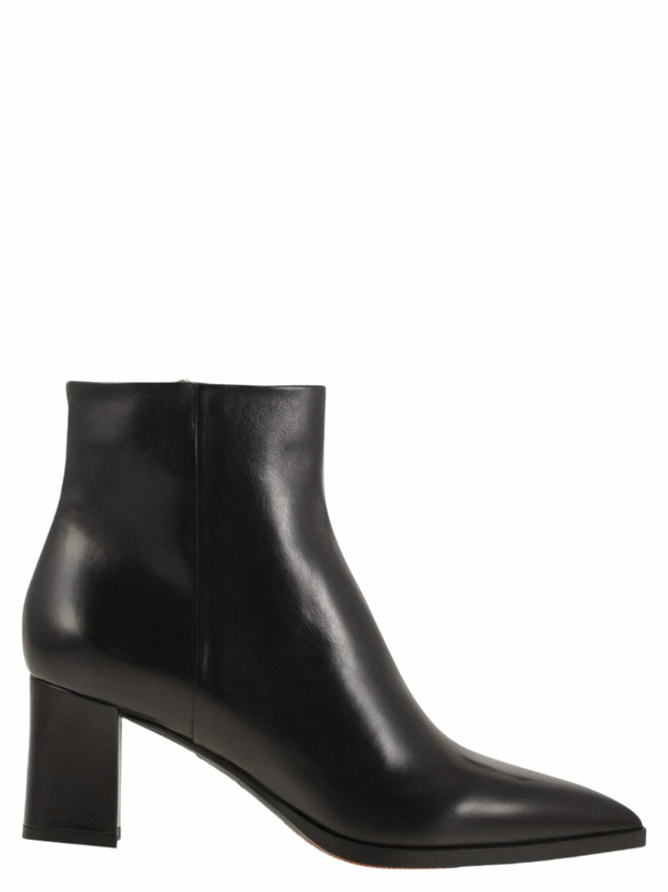 Photo: Santoni Medium Heel Leather Ankle Boot