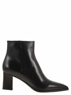 Santoni Medium Heel Leather Ankle Boot