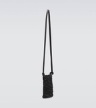 Jil Sander - Leather-trimmed crochet crossbody bag